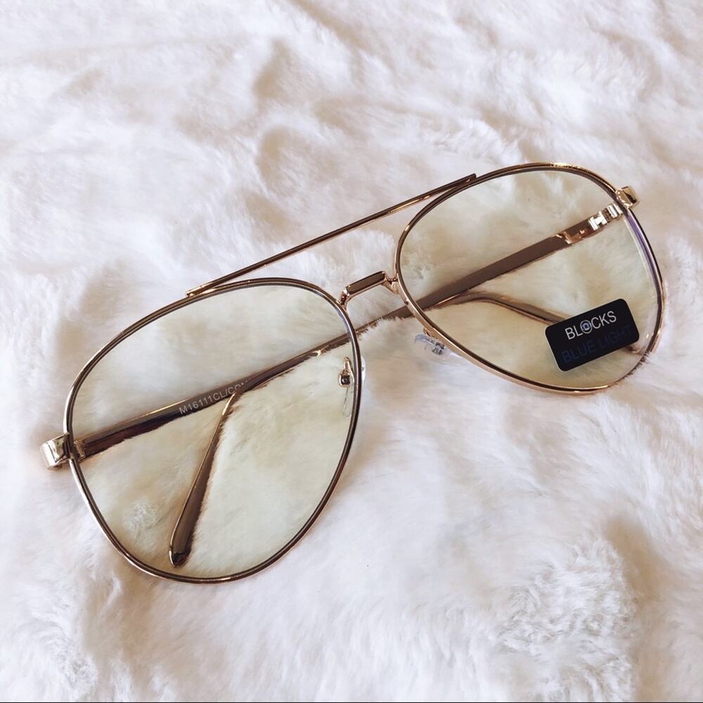Jane Gold Aviator Computer Blue Light Glasses - Picture 3 of 8